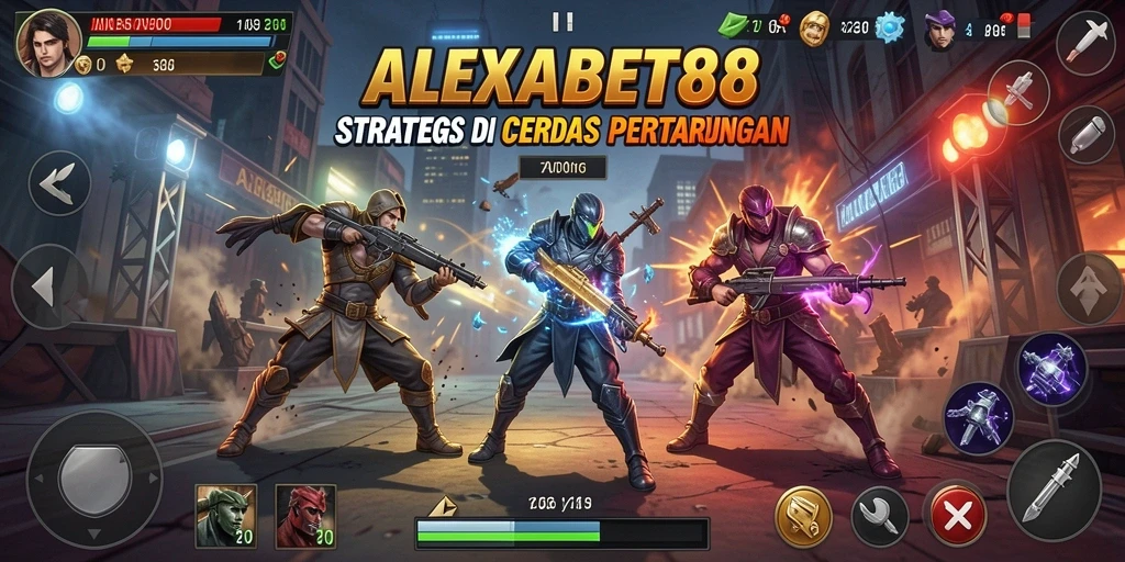 Tampilan gameplay ALEXABET88 menampilkan pertempuran strategi yang mendalam.