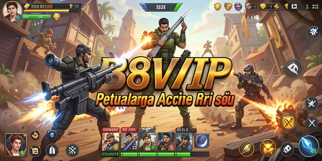 Tangkapan layar B8VIP menampilkan aksi pertempuran seru dan grafis yang menawan.