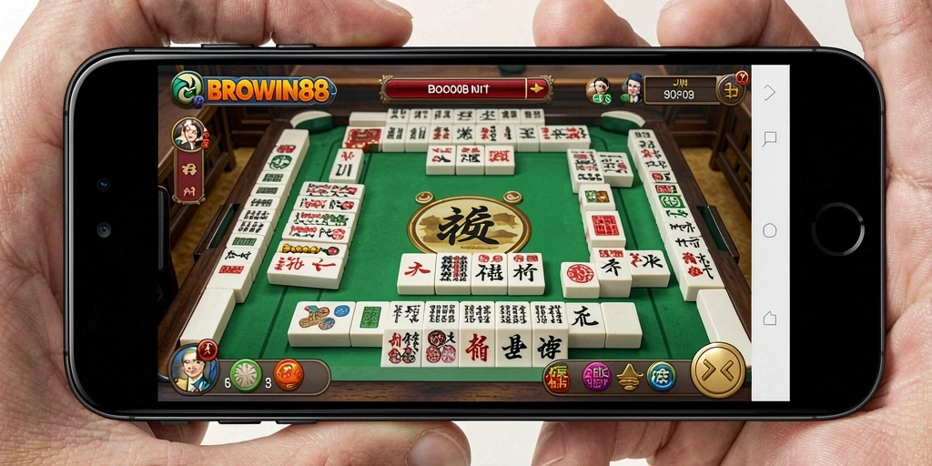Screenshot BROWIN88 menampilkan gameplay Mahjong yang menarik dan seru.