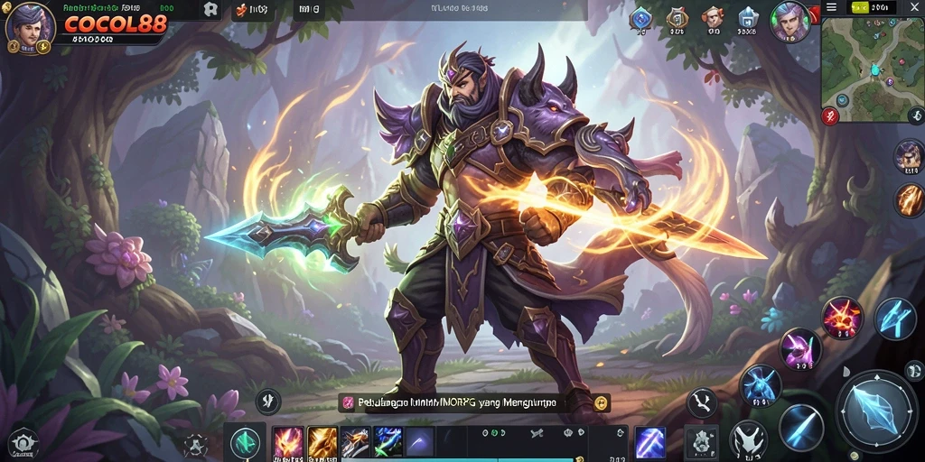 Screenshot gameplay COCOL88 yang menampilkan pertarungan seru MMORPG.
