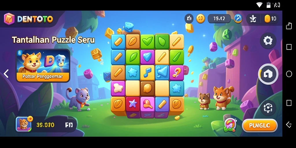 Screenshot DENTOTO menampilkan gameplay Puzzle yang menarik dan menantang.