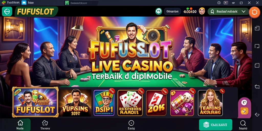 Tampilan menegangkan saat bermain Live Casino FUFUSLOT dengan dealer langsung.