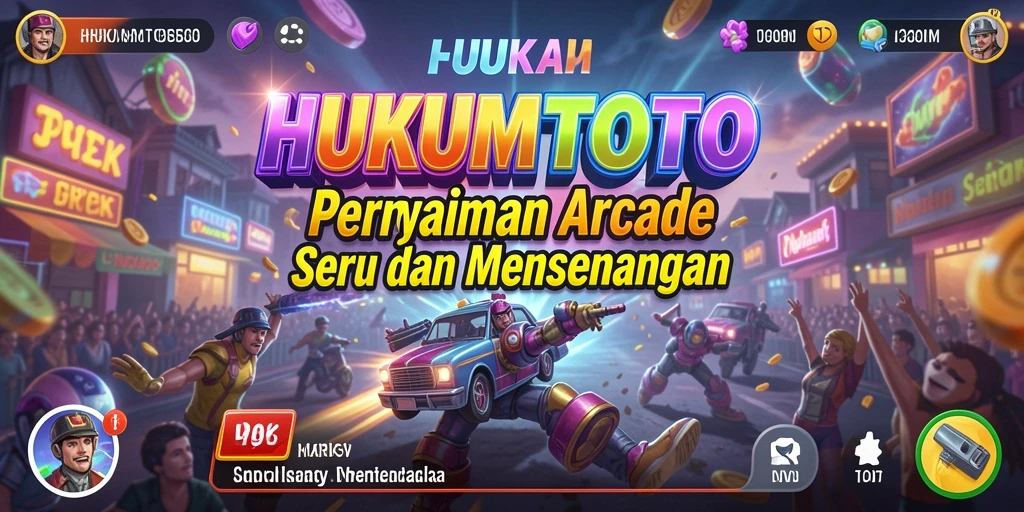 Screenshot gameplay HUKUMTOTO yang menampilkan aksi Arcade yang mendebarkan.