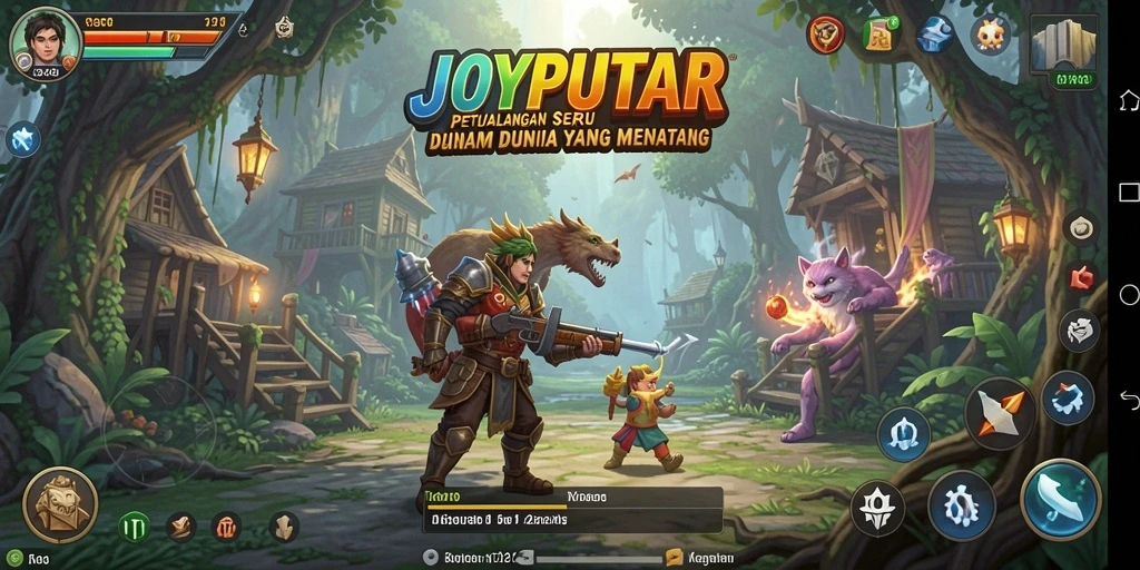 Tampilan gameplay JOYPUTAR yang penuh aksi dan tantangan.