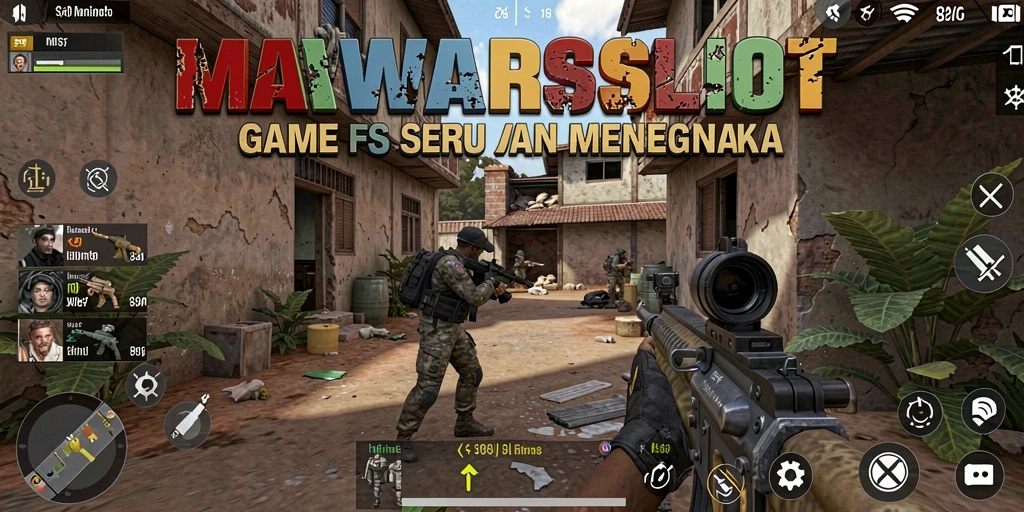 Screenshot MAWARSLOT menampilkan aksi seru dalam gameplay FPS.