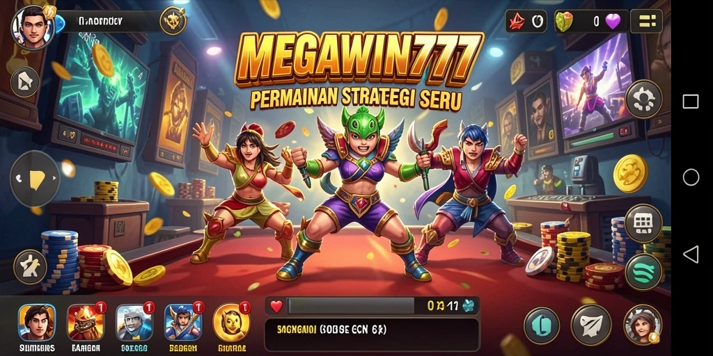 Tampilan gameplay strategis menegangkan dari MEGAWIN777.