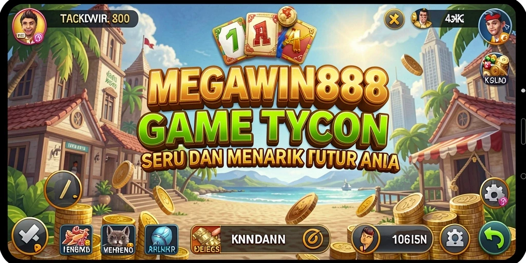 Tampilan gameplay MEGAWIN888 yang menarik dalam mengelola bisnis Tycoon.