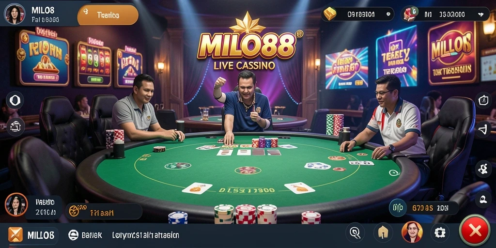 Tampilan gameplay mendebarkan di MILO88 Live Casino.