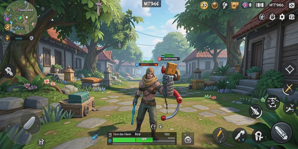 Screenshot gameplay MT966 menampilkan karakter dalam simulasi kehidupan yang menarik.