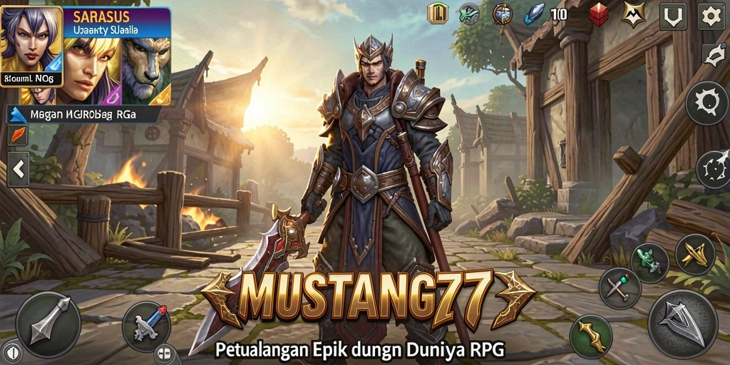 Tampilan gameplay menarik dari MUSTANG77 dalam dunia RPG.