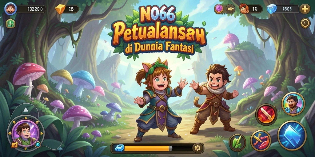 Gameplay seru N06 menantang dalam dunia petualangan fantasi.