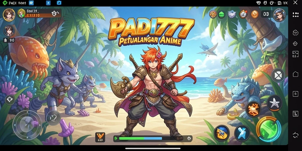Tampilan grafis PADI777 yang menawan dengan karakter anime yang sangat detail.