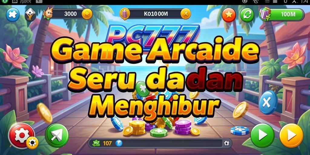 Screenshot gameplay seru dari PC777 yang menunjukkan aksi arcade.