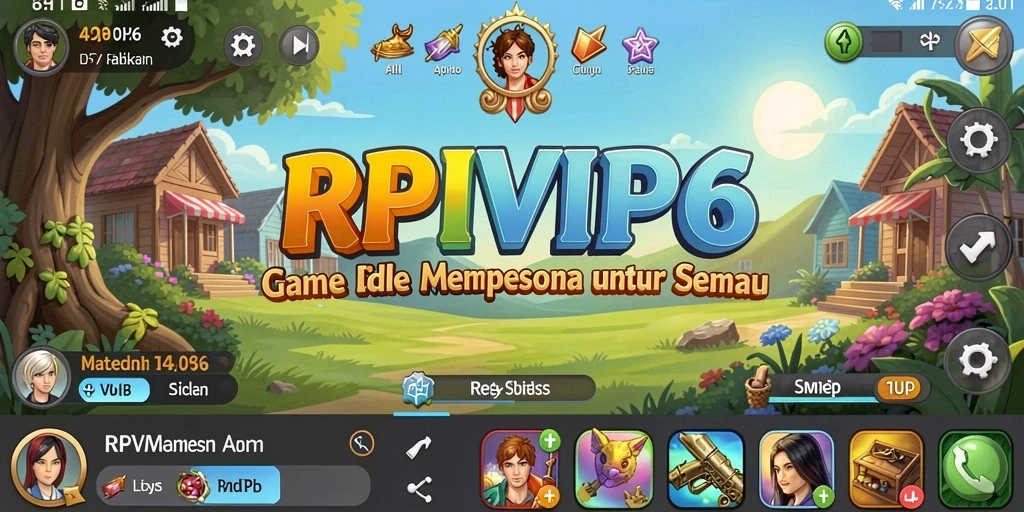 Tampilan gameplay RPVIP6 yang menarik dengan mekanisme Idle yang menghibur.