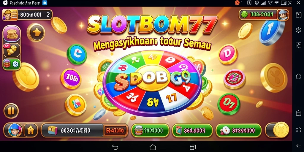 Tampilan gameplay yang seru dan interaktif di SLOTBOM77.