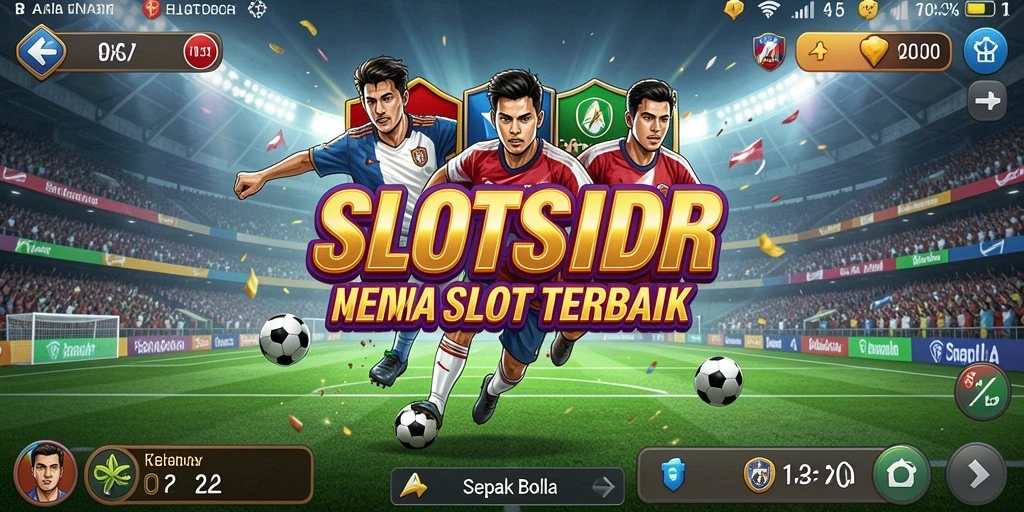Gameplay menarik dari SLOTSIDR dengan tema sepak bola yang seru.