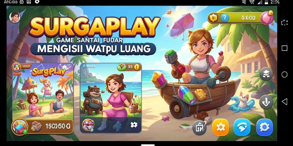 Gameplay seru SURGAPLAY dengan berbagai tantangan menarik.