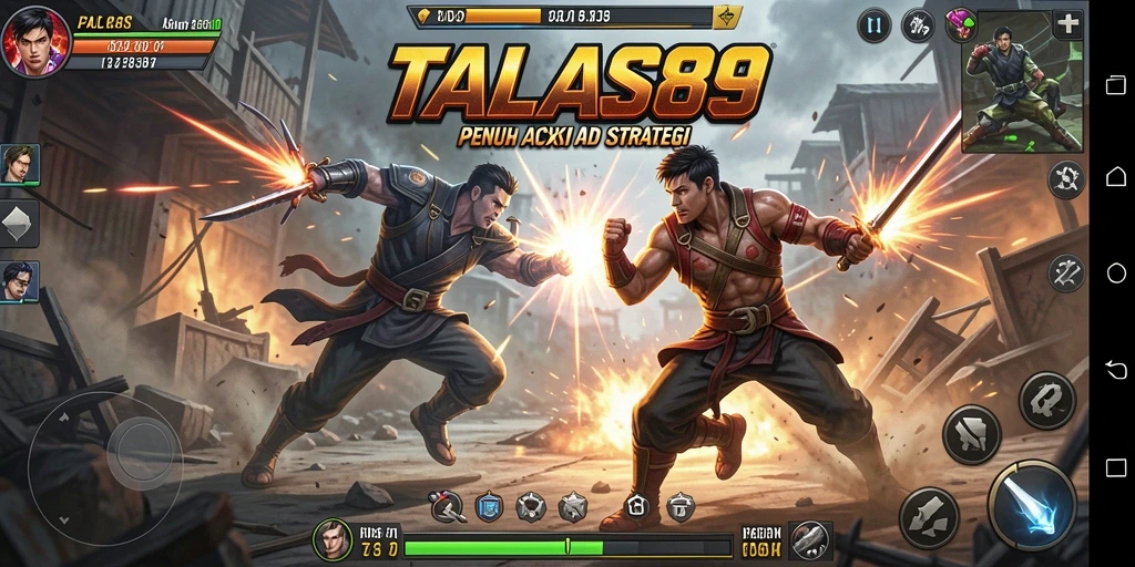 Tampilan gameplay Fighting yang seru dan mendebarkan.